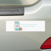 Melk en koekjes bumpersticker (Op auto)