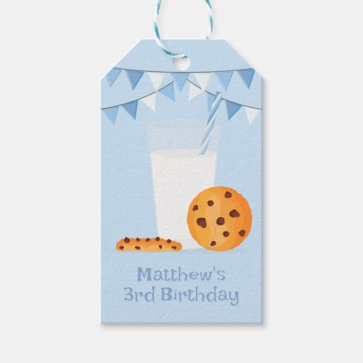 Melk en koekjes cadeaulabel (Voorkant)