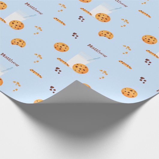 Melk en koekjes cadeaupapier (Hoek)