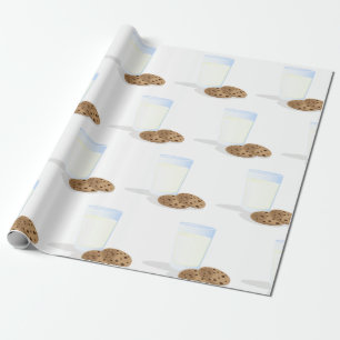 Melk en koekjes cadeaupapier