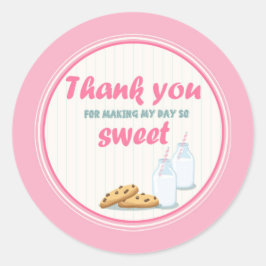 Melk en koekjes Dank je Labels Cupcake Toppers