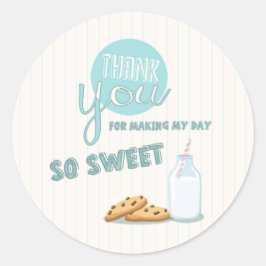 Melk en koekjes Dank je Labels Cupcake Toppers