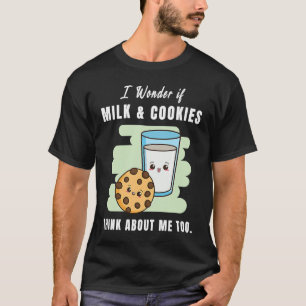 Melk en koekjes denken over mij aan food graphic t-shirt