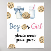 Melk en koekjes - draag uw gok poster (Voorkant)