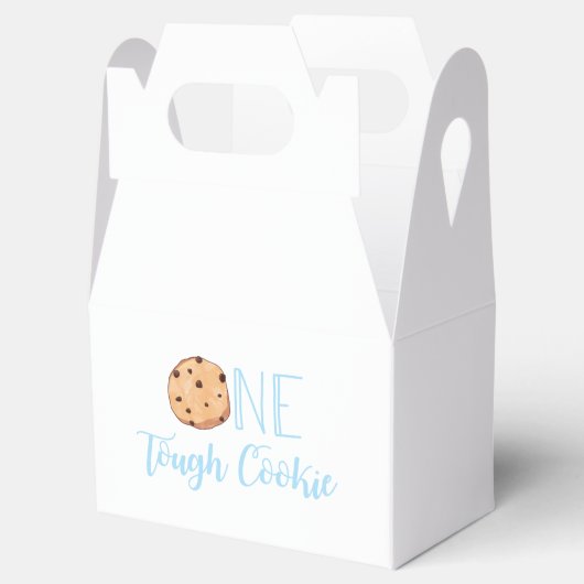 Melk en koekjes Een stoere cookie 1e verjaardag Bedankdoosjes (Geopend)