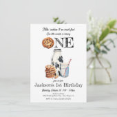 Melk en koekjes Een verjaardagsfeestje draaien Kaart (Staand voorkant)