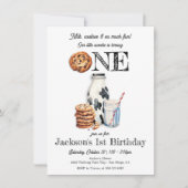 Melk en koekjes Een verjaardagsfeestje draaien Kaart (Voorkant)