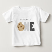 Melk en koekjes eerste verjaardag Baby T-shirt (Voorkant)