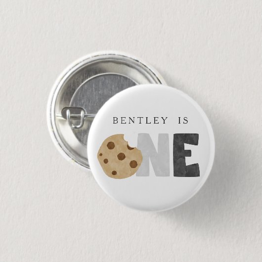 Melk en koekjes eerste verjaardag Button (Voorkant /achterkant)