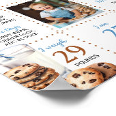 Melk en koekjes Eerste Verjaardag Milestone Poster (Hoek)