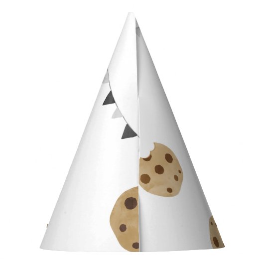 Melk en koekjes eerste verjaardagsfeestje petten feesthoedjes (Achterkant)