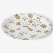 Melk en koekjes Eerste Verjaardagspapier Borden Papieren Bordje (Gekanteld)