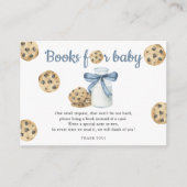 Melk en koekjes en stripboeken voor baby informatiekaartje (Voorkant)