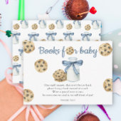 Melk en koekjes en stripboeken voor baby informatiekaartje