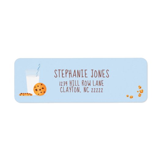 Melk en koekjes etiket (Voorkant)