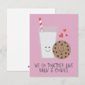 Melk en koekjes feestdagenkaart (Voorkant / Achterkant)
