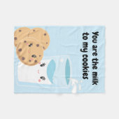 Melk en koekjes fleece deken (Voorkant (Horizontaal))