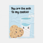 Melk en koekjes fleece deken (Voorkant)