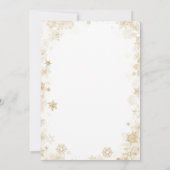 Melk en koekjes Gouden Sneeuwvlok Eerste Verjaarda Kaart (Achterkant)