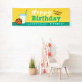 Melk en koekjes Happy Birthday Spandoek (Insitu)