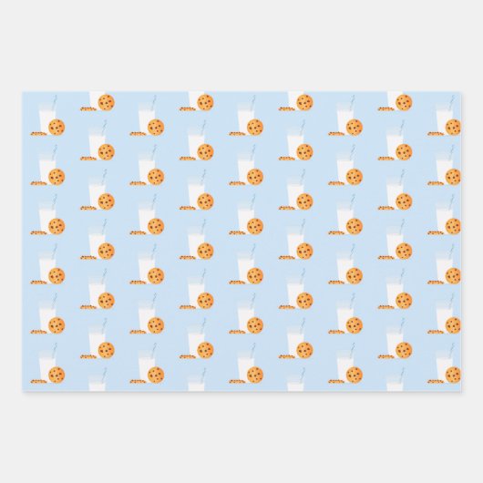 Melk en koekjes inpakpapier vel (Voorkant 3)