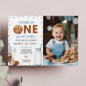 Melk en koekjes Jongen 1e verjaardag uitnodiging