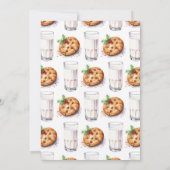 Melk en Koekjes Kerst Eerste Verjaardag Kaart (Achterkant)