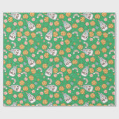 Melk en koekjes kerstpatroon cadeaupapier (Vlak)