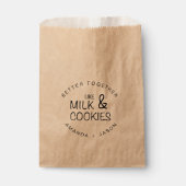Melk en koekjes kraft Wedding Favor Bag Bedankzakje (Voorkant)