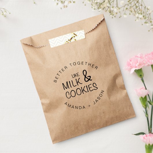 Melk en koekjes kraft Wedding Favor Bag Bedankzakje (Gezegeld)