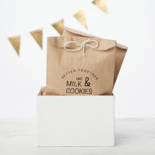 Melk en koekjes kraft Wedding Favor Bag Bedankzakje