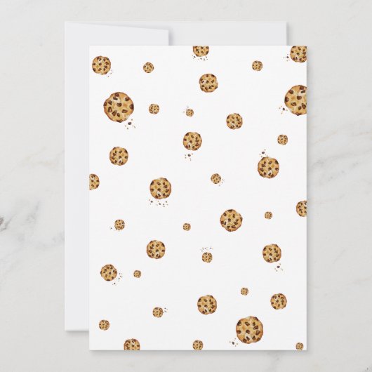 Melk en koekjes kruimelen roze Verjaardagsfeest Kaart (Achterkant)