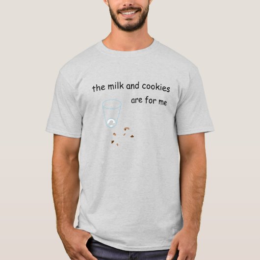 Melk en koekjes kruimels shirt (Voorkant)