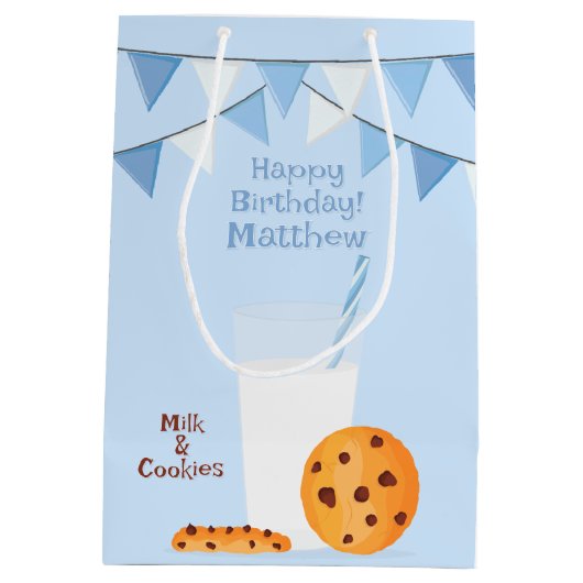 Melk en koekjes medium cadeauzakje (Achterkant)