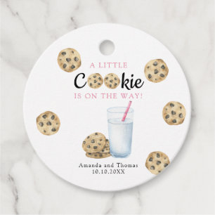Melk en koekjes meisje Baby shower Bedankjes Labels