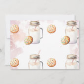 Melk en koekjes meisje Baby shower foto Kaart (Achterkant)