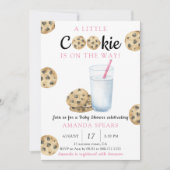 Melk en koekjes meisje Baby shower Kaart (Voorkant)