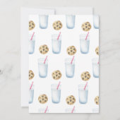 Melk en koekjes meisje Baby shower Kaart (Achterkant)