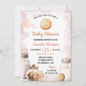 Melk en koekjes meisje Baby shower Kaart (Voorkant)