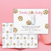 Melk en koekjes meisje boeken voor baby informatiekaartje