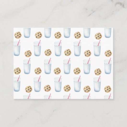 Melk en koekjes meisje boeken voor baby informatiekaartje (Achterkant)
