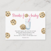 Melk en koekjes meisje boeken voor baby informatiekaartje (Voorkant)