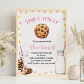 Melk en koekjes Meisje Verjaardag Tijd Capsule tek Poster