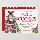 Melk en koekjes met de kerstman, Santa Breakfast, Kaart (Voorkant / Achterkant)