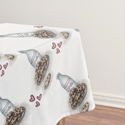 Melk en koekjes met hart tafelkleed (Voorbeeld)