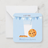 Melk en koekjes notitiekaartje (Voorkant)