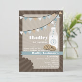 Melk en koekjes op zaterdag - Fudge Striped & Blue Kaart (Staand voorkant)