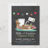Melk en koekjes Pajama Party Kaart (Voorkant)