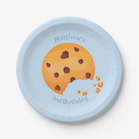 Melk en koekjes papieren bordje (Voorkant)