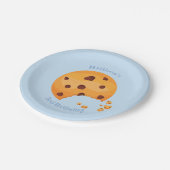 Melk en koekjes papieren bordje (Gekanteld)